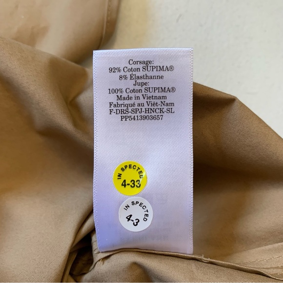 Everlane Size XS Supima High-Neck Riviera Midi Dress Pockets Black & Tan NWOT - Picture 13 of 17